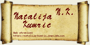 Natalija Kumrić vizit kartica